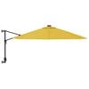 vidaXL Parasol mural avec LED jaune 290 cm