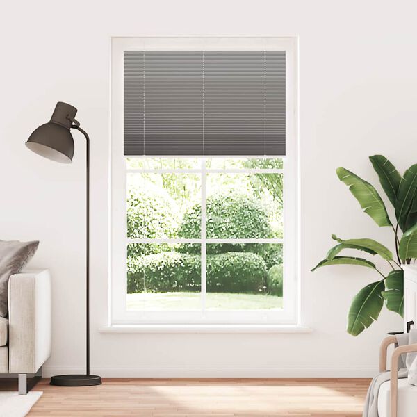 vidaXL Store pliss&eacute; anthracite 120x200 cm largeur du tissu 119,4 cm