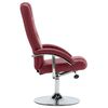 vidaXL Fauteuil inclinable avec repose-pied Rouge bordeaux Similicuir