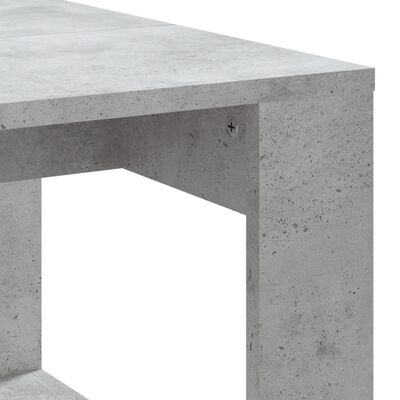 vidaXL Table basse gris béton 102x50x35 cm bois d'ingénierie