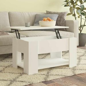 vidaXL Table basse blanc 79x49x41 cm bois d'ing&eacute;nierie
