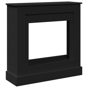 VidaXL Cadre de chemin&eacute;e noir 90x30x90 cm bois d'ing&eacute;nierie