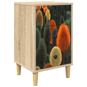 vidaXL Table de chevet ZAANDAM Ch&ecirc;ne Sonoma 36 x 33 x 60 cm