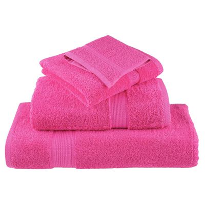 vidaXL Serviettes de qualité supérieure 2 pcs rose 600 g/m² 100% coton