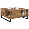 vidaXL Table basse Bois Ancien 80 x 80 x 36,5 cm Bois d'ing&eacute;nierie
