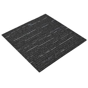 vidaXL Carreau de tapis Ray&eacute; Noir 50 x 50 cm 36 pc PP et Bitume
