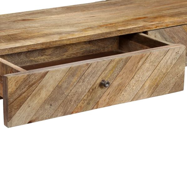 vidaXL Table console Bois de manguier massif 118 x 30 x 80 cm