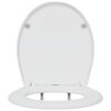 vidaXL Si&egrave;ge de toilette Blanc 47 x 37 x 4 cm Duroplast