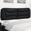 vidaXL Coussin de t&ecirc;te de lit Hvar noir 152 cm similicuir