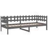vidaXL Lit de jour sans matelas gris 80x200 cm bois de pin massif