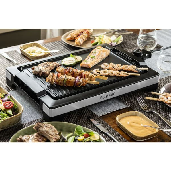 Bestron Gril barbecue de table ABBQ2000S 2000 W Inox