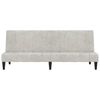 vidaXL Canap&eacute;-lit &agrave; 2 places avec tabouret Gris clair Tissu microfibre