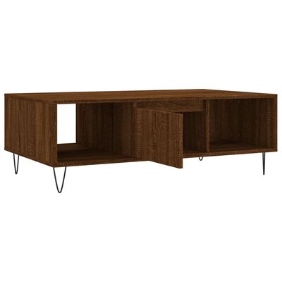 vidaXL Table basse chêne marron 104x60x35 cm bois d'ingénierie