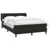 vidaXL Sommier &agrave; lattes de lit avec matelas noir 160x210 cm velours