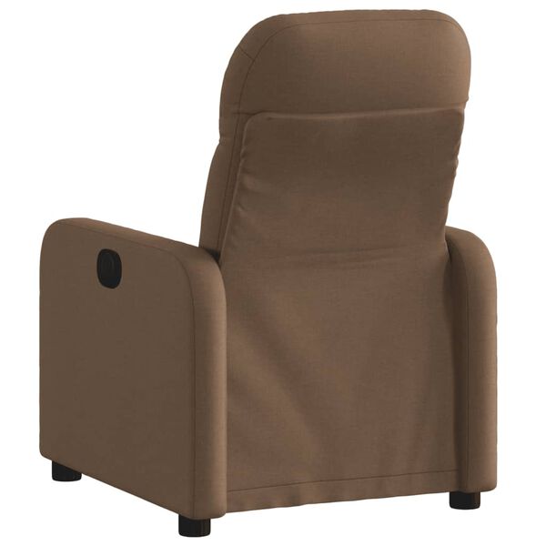 vidaXL Fauteuil inclinable &eacute;lectrique Marron Tissu