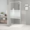 vidaXL Paroi de douche Blanc 90x195 cm Verre ESG transparent