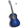 vidaXL Guitare classique de d&eacute;butants et enfants Bleu 3/4 36"