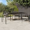 vidaXL Table de jardin gris 250x100x75 cm Verre tremp&eacute; et poly rotin