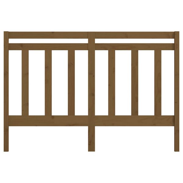 vidaXL T&ecirc;te de lit Marron miel 126x4x100 cm Bois massif de pin
