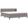 vidaXL Lit &agrave; ressorts avec matelas Taupe 180 x 200 cm tissu