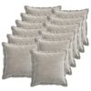 vidaXL Housse de coussin 12 pc HOUTEN Gris clair 50 x 50 cm