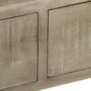 vidaXL Table console Bois de manguier Gris avec laiton 110x35x76 cm