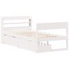 vidaXL Cadre de lit sans matelas blanc 75x190 cm bois de pin massif