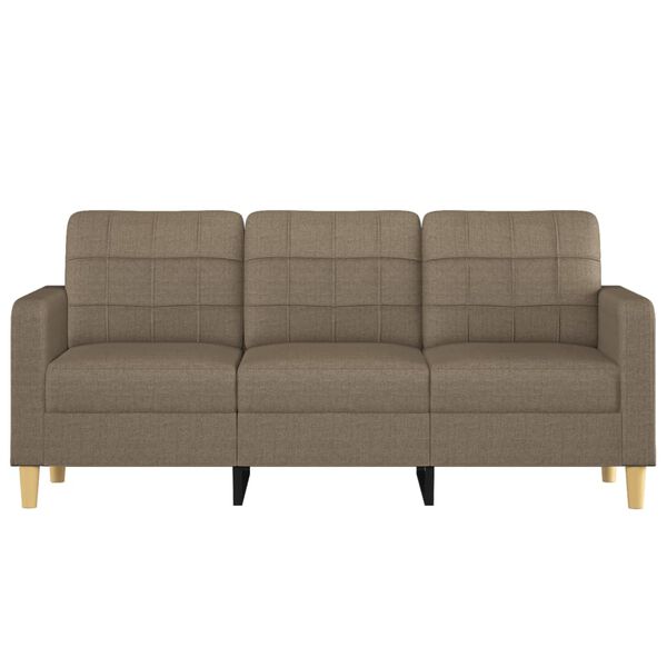 vidaXL Canap&eacute; &agrave; 3 places Taupe 180 cm Tissu