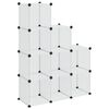 vidaXL Cubes de rangement 9 pcs Transparent PP