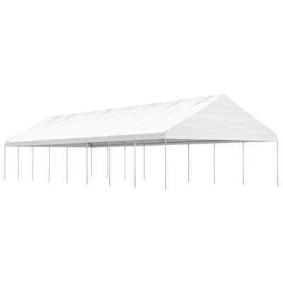 vidaXL Belvédère avec toit blanc 17,84x5,88x3,75 m polyéthylène