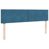 VidaXL Cadre de lit ottoman avec matelas bleu foncé 180x200 cm velours