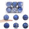 vidaXL Ensemble de boules de No&euml;l XL 12 pc Bleu et Blanc 10 cm