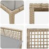 vidaXL Ensemble de salle &agrave; manger pour jardin 5 pcs Beige polyrotin