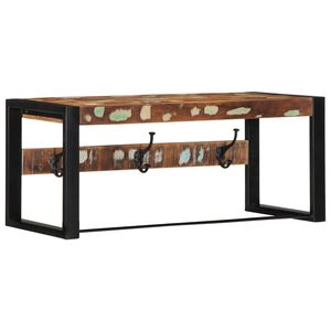 vidaXL Porte-manteau multicolore 80x35x35 cm bois massif r&eacute;cup&eacute;ration