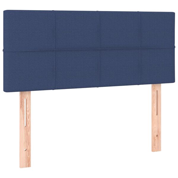 vidaXL Tête de lit Bleu 100x5x78/88 cm Tissu