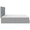 VidaXL Cadre de lit ottoman et matelas gris clair 160x200cm tissu