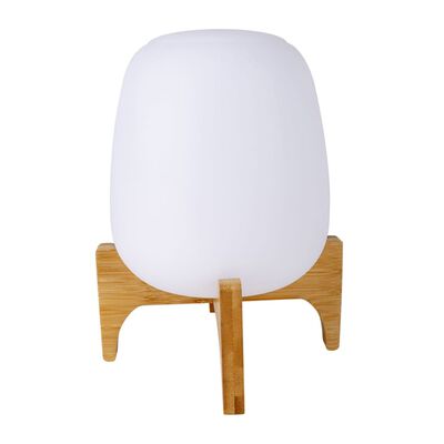 Bo-Camp Lampe de table à LED Barnes Blanc et marron
