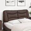 vidaXL Coussin de t&ecirc;te de lit Hvar marron 140 cm similicuir