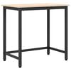 vidaXL table Naturel 80 x 50 x 77 cm Bois d'ing&eacute;nierie et acier