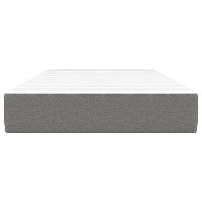 vidaXL Matelas de lit à ressorts ensachés Gris foncé 90x190x20cm Tissu