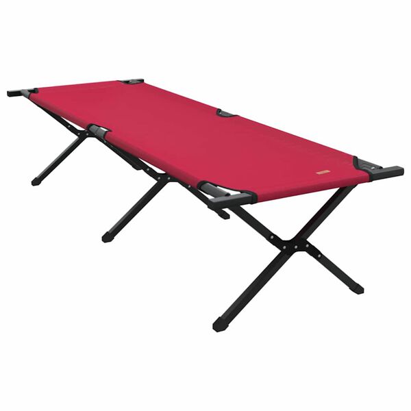 vidaXL Lit de camping pliant 2 pcs Rouge 193 x 69 x 45 cm Tissu Oxford