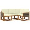 vidaXL Ensemble de canap&eacute;s d'ext&eacute;rieur 4 pc Naturel et Cr&egrave;me Polyester