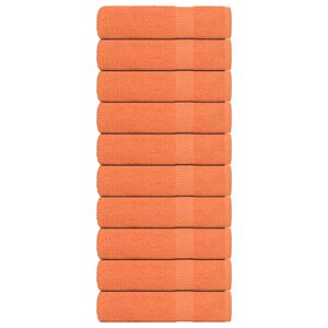 vidaXL Serviettes de bain FROGN 10 pcs orange 100x150 cm 360 g/m&sup2;