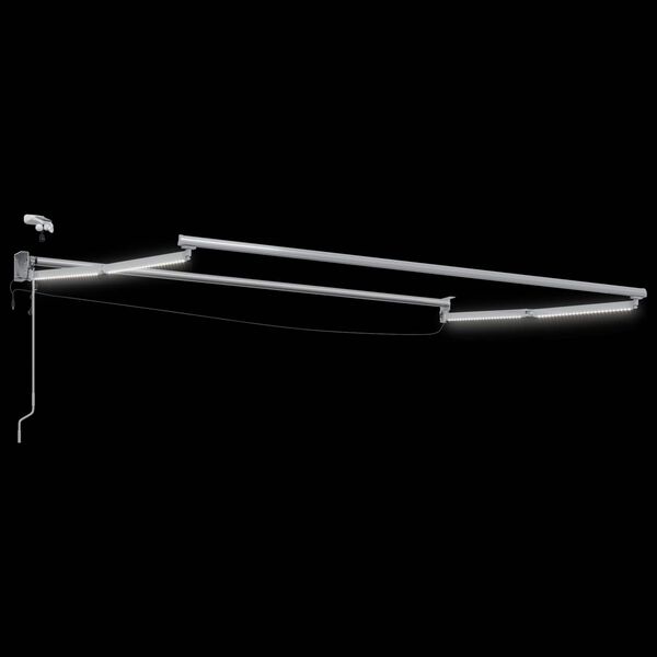 vidaXL Cadre de store r&eacute;tractable &eacute;lectrique Blanc 3,5 x 2 m Aluminium