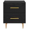 vidaXL Cabinet de chevet avec tiroir Ch&ecirc;ne noir 40 x 35 x 47,5 cm
