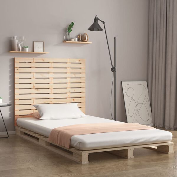 vidaXL T&ecirc;te de lit murale 126x3x91,5 cm Bois massif de pin