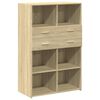 vidaXL Buffet haut ch&ecirc;ne sonoma 80x42,5x124 cm bois d'ing&eacute;nierie