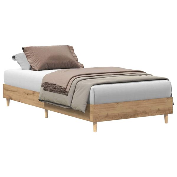 vidaXL Cadre de lit sans matelas ch&ecirc;ne artisanal 90x200 cm