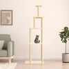 vidaXL Arbre &agrave; chat avec griffoirs en sisal cr&egrave;me 183 cm