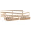 vidaXL Lit de jour avec tiroirs sans matelas 90x190 cm bois massif